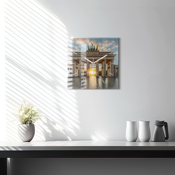 Horloge carrée en verre Porte de Brandebourg à Berlin