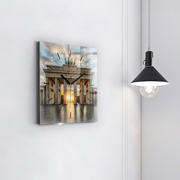 Horloge carrée en verre Porte de Brandebourg à Berlin