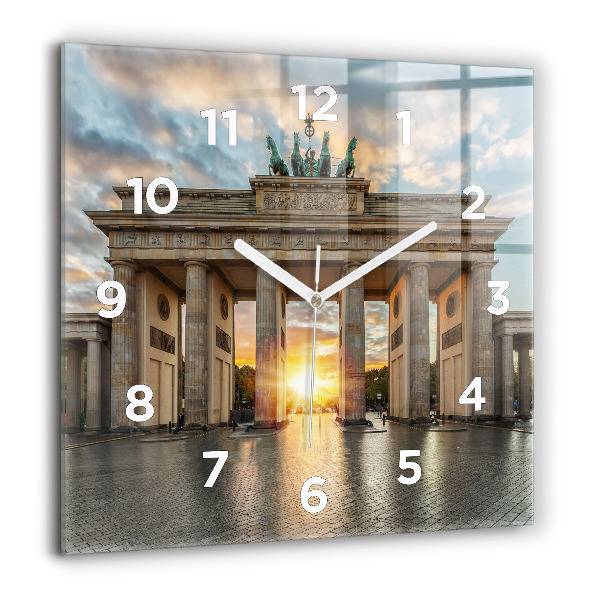 Horloge carrée en verre Porte de Brandebourg à Berlin