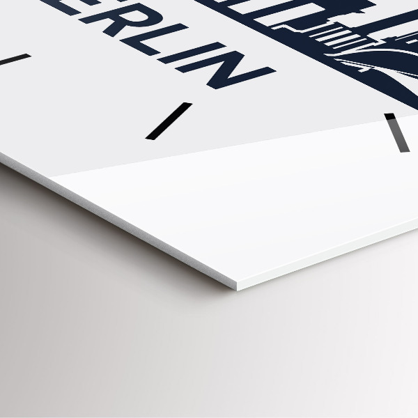 Horloge carrée en verre Illustration de la ville de Berlin