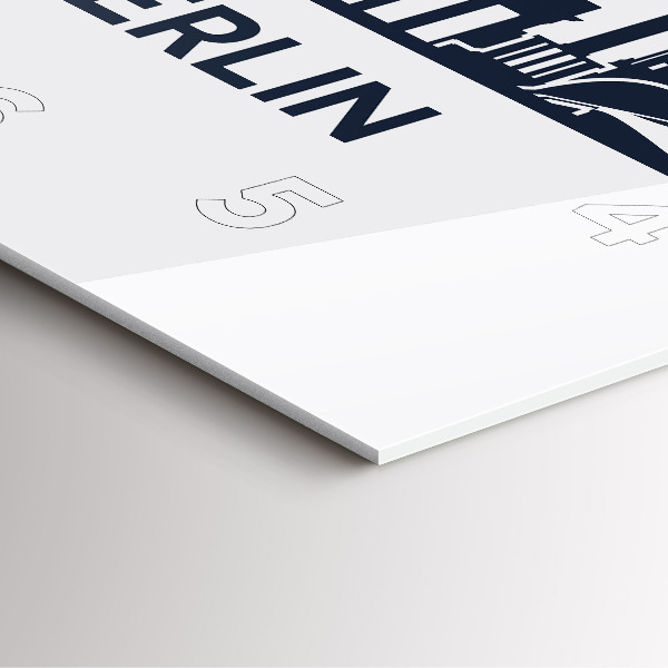 Horloge carrée en verre Illustration de la ville de Berlin