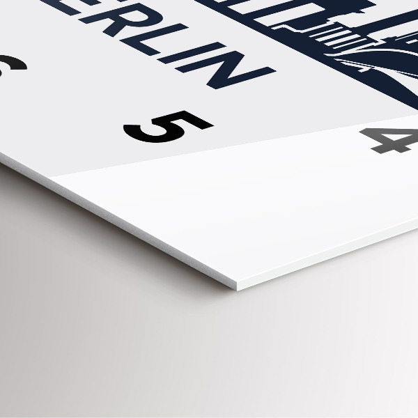 Horloge carrée en verre Illustration de la ville de Berlin