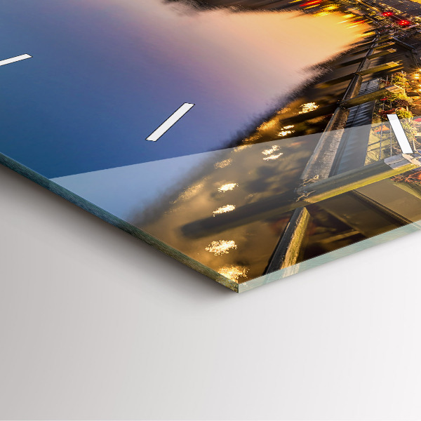 Horloge carrée en verre Hôtel de ville de Hambourg