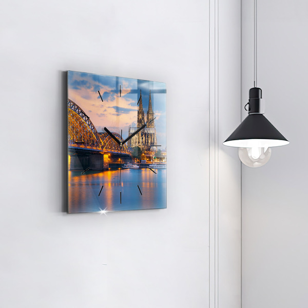 Horloge murale carrée Vue de la mairie