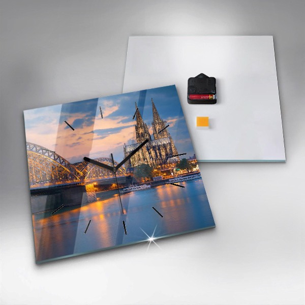 Horloge murale carrée Vue de la mairie