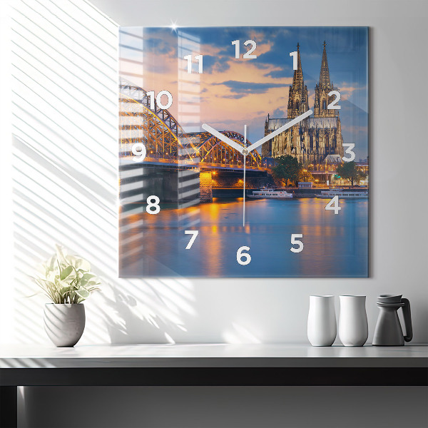 Horloge murale carrée Vue de la mairie