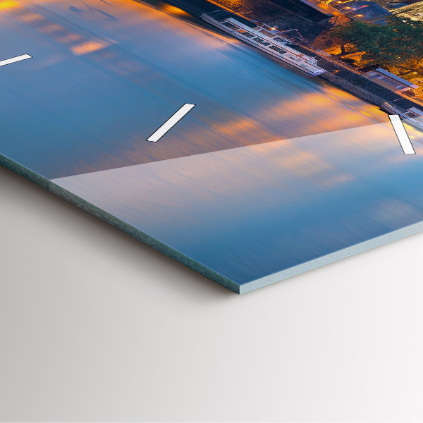 Horloge murale carrée Vue de la mairie