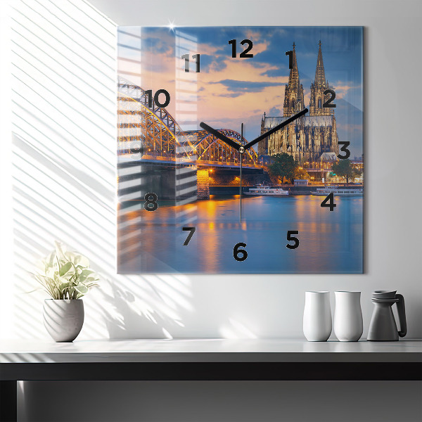 Horloge murale carrée Vue de la mairie