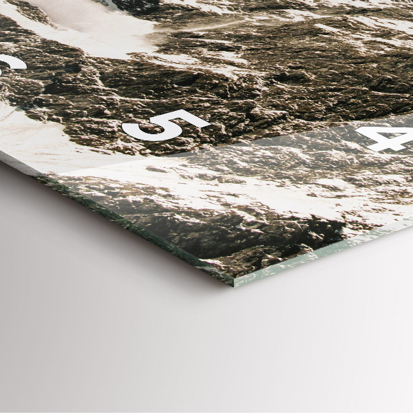 Pendule carrée en verre Montagnes Watzmann