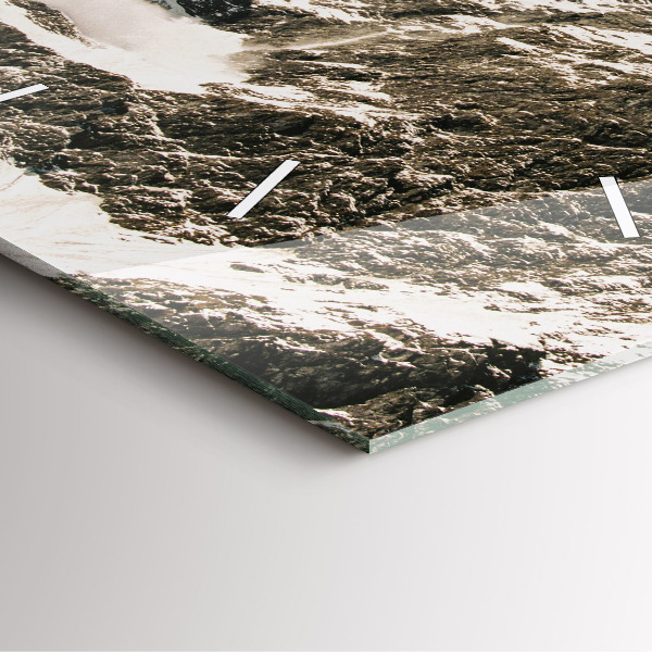 Pendule carrée en verre Montagnes Watzmann