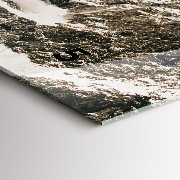 Pendule carrée en verre Montagnes Watzmann