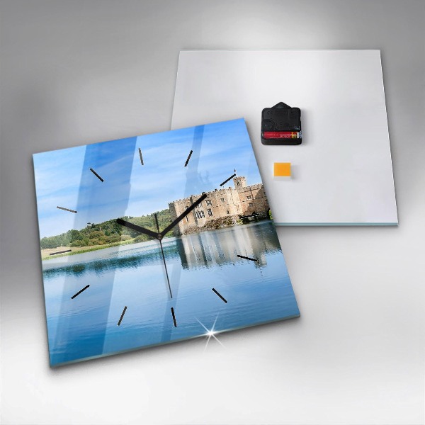 Horloge carrée en verre Château de Leeds