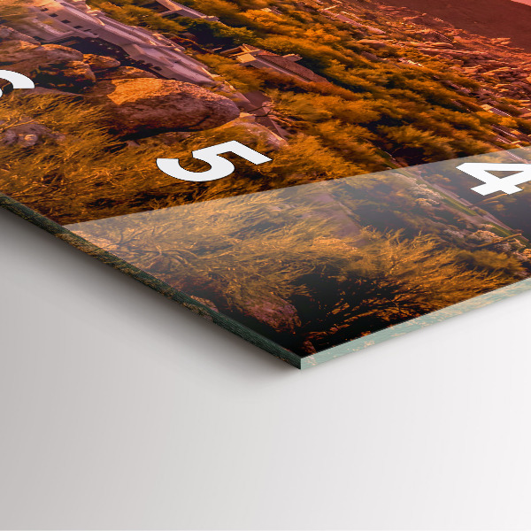 Horloge murale carrée Coucher de soleil au nord de Scottsdale