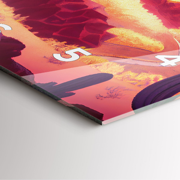 Horloge murale carrée 'Désert de l''Arizona'