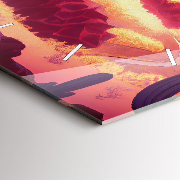 Horloge murale carrée 'Désert de l''Arizona'