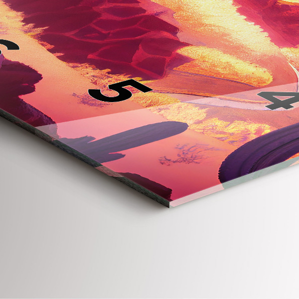 Horloge murale carrée 'Désert de l''Arizona'