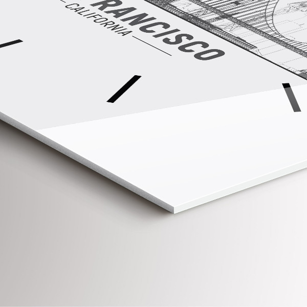 Horloge murale carrée Horizon de San Francisco