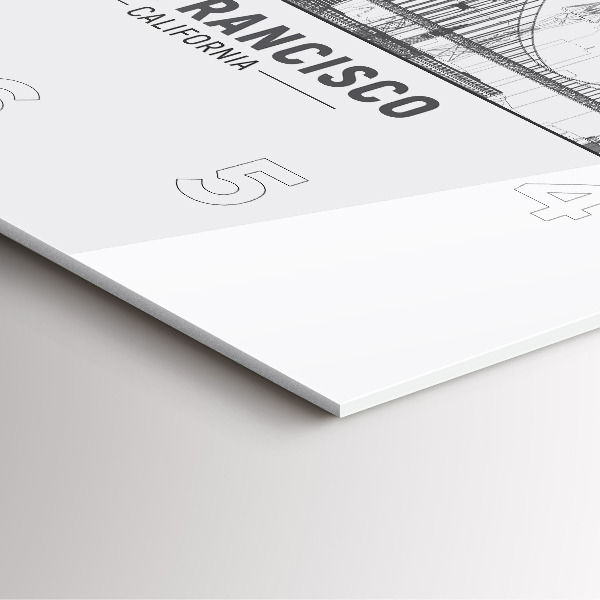 Horloge murale carrée Horizon de San Francisco