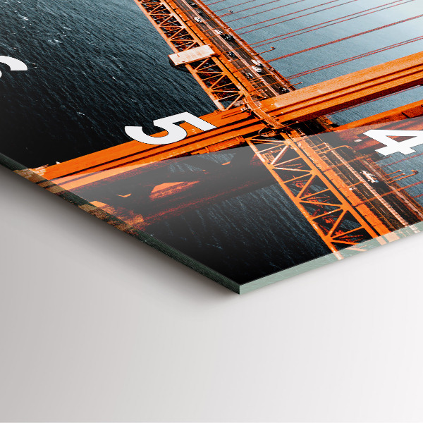 Horloge murale carrée Pont du Golden Gate