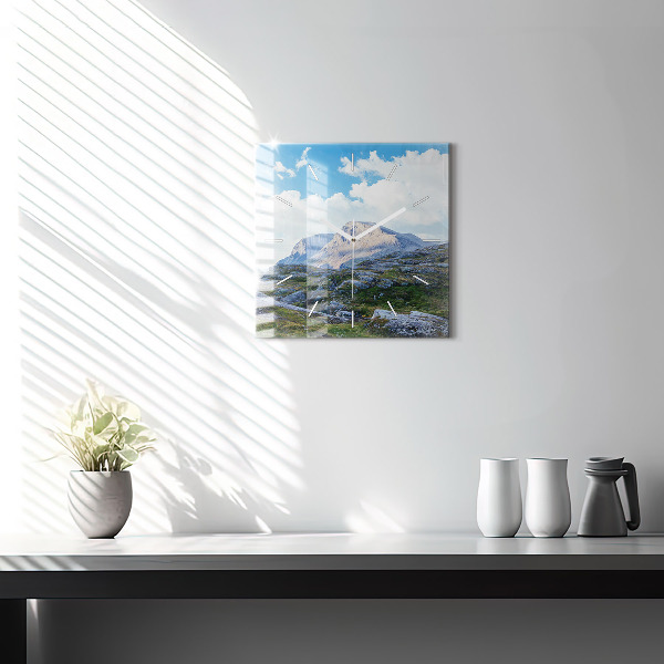 Horloge murale carrée Paysage rocheux