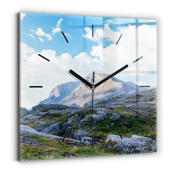 Horloge murale carrée Paysage rocheux