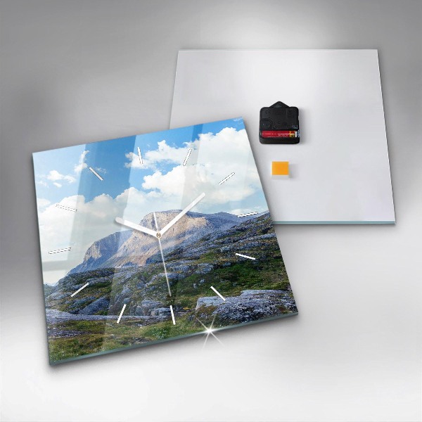 Horloge murale carrée Paysage rocheux