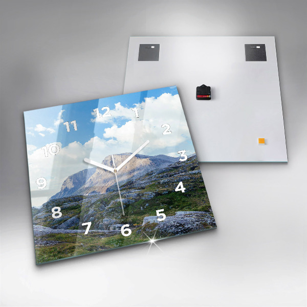 Horloge murale carrée Paysage rocheux