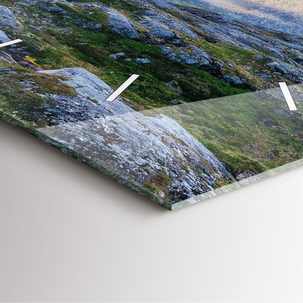 Horloge murale carrée Paysage rocheux