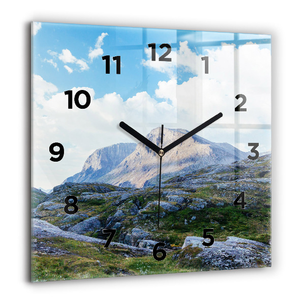 Horloge murale carrée Paysage rocheux