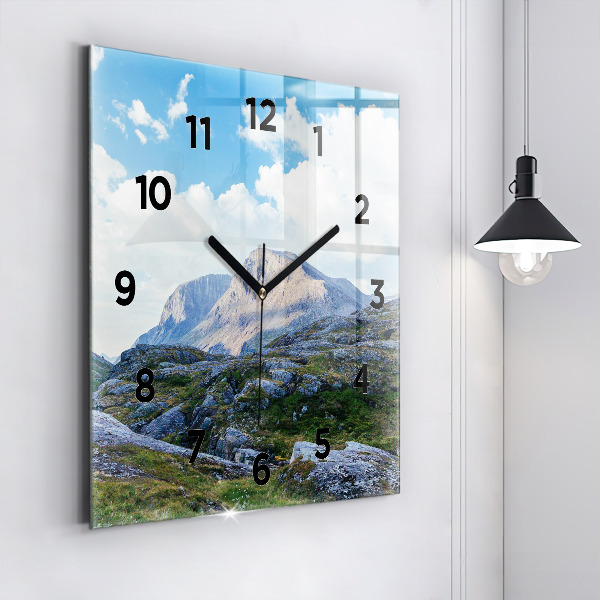 Horloge murale carrée Paysage rocheux