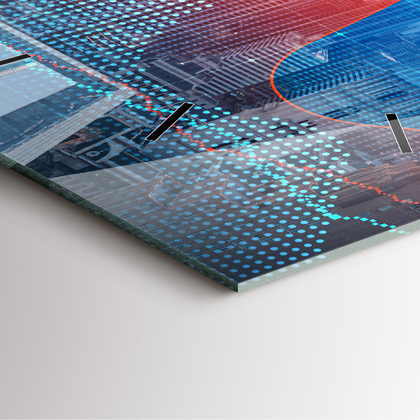 Horloge murale carrée Gratte-ciels à Philadelphie