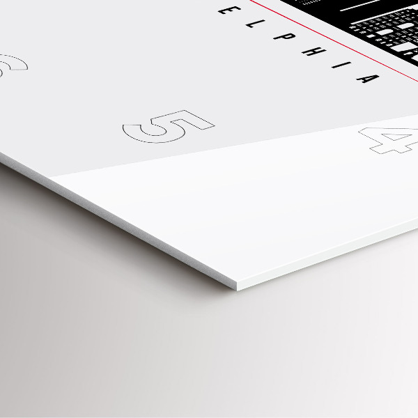 Pendule carrée en verre Illustration de Philadelphie