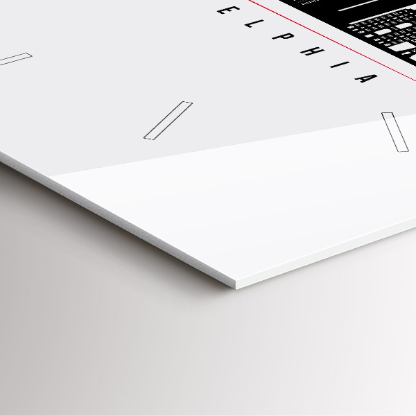 Pendule carrée en verre Illustration de Philadelphie