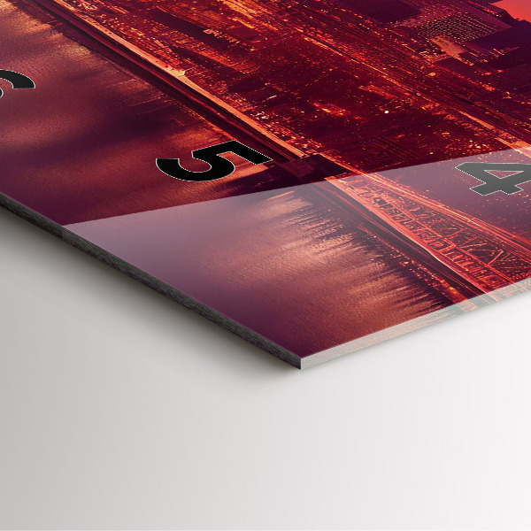 Horloge murale carrée La ville de Philadelphie la nuit