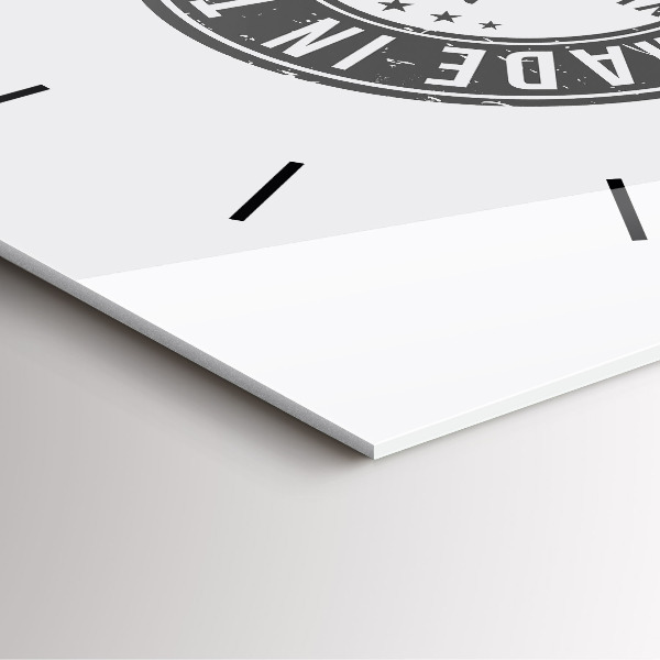 Pendule carrée en verre timbre du Texas