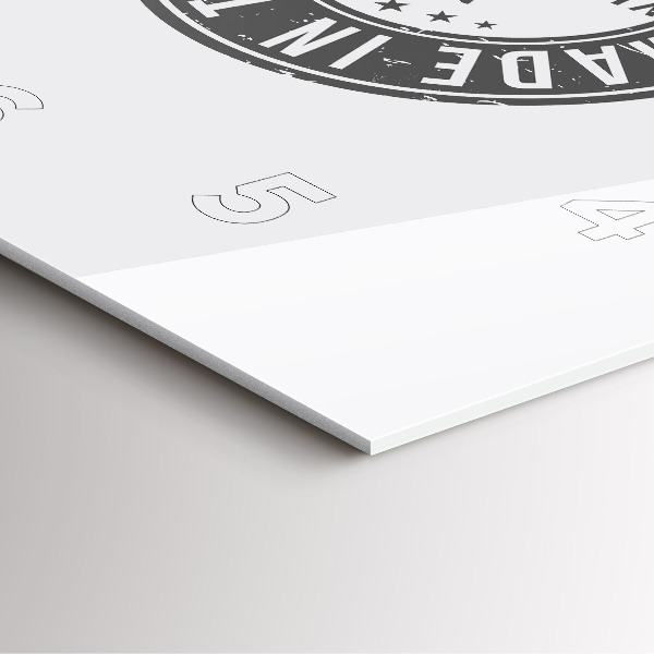 Pendule carrée en verre timbre du Texas