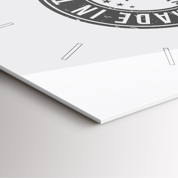 Pendule carrée en verre timbre du Texas