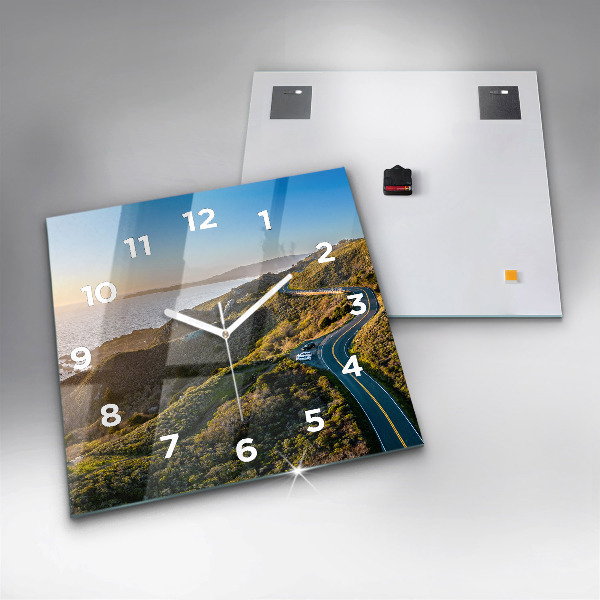 Horloge murale carrée La route vers San Francisco