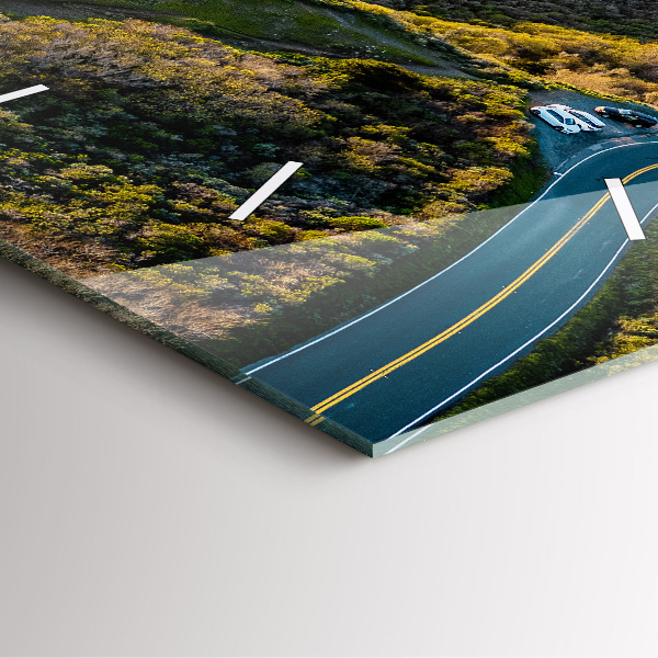 Horloge murale carrée La route vers San Francisco