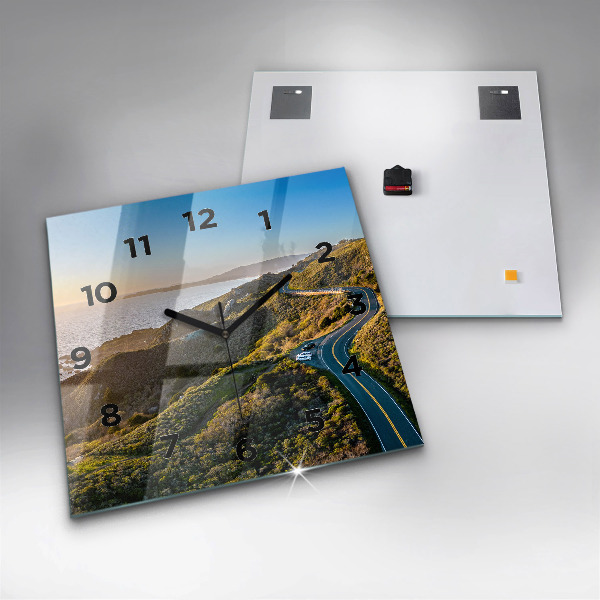 Horloge murale carrée La route vers San Francisco