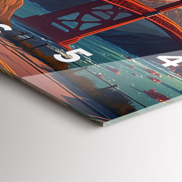 Horloge murale carrée Pont de San Francisco