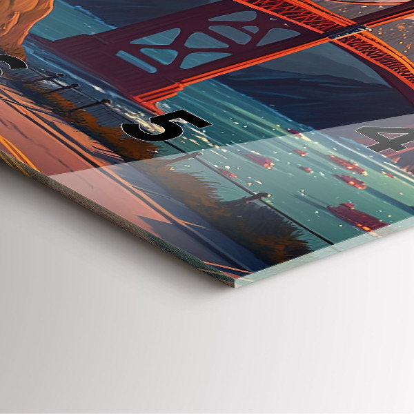 Horloge murale carrée Pont de San Francisco