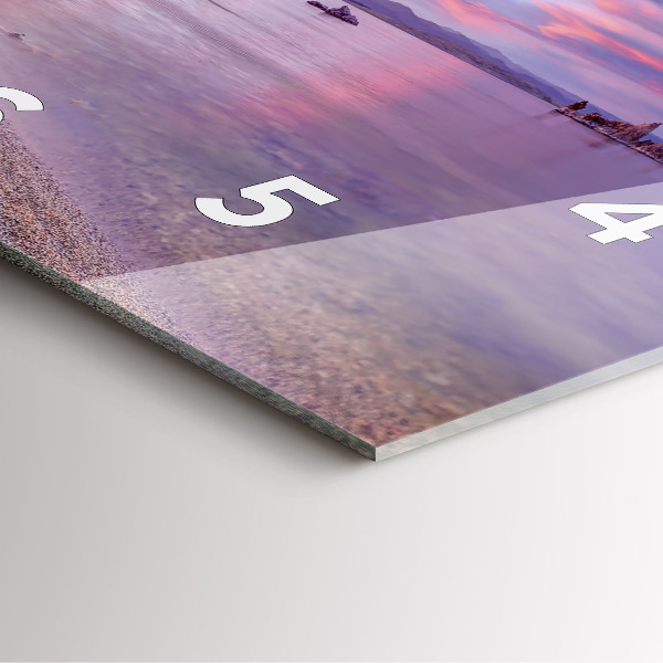 Horloge carrée en verre Lever de soleil en Californie