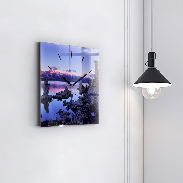 Horloge murale carrée Lac Californie