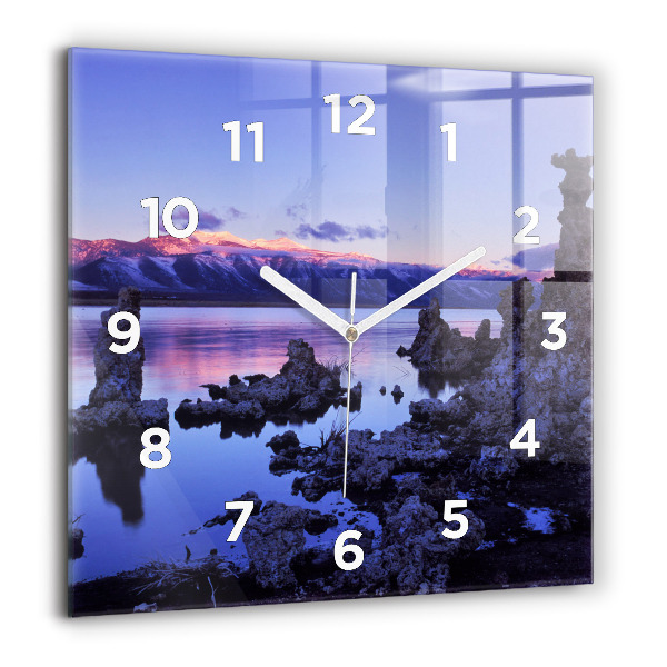 Horloge murale carrée Lac Californie
