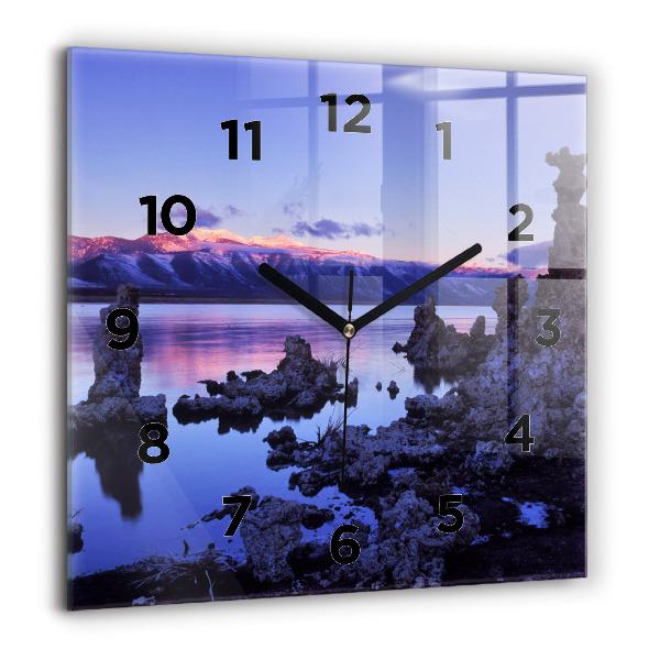 Horloge murale carrée Lac Californie