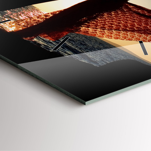 Horloge murale carrée Danse espagnole en mer