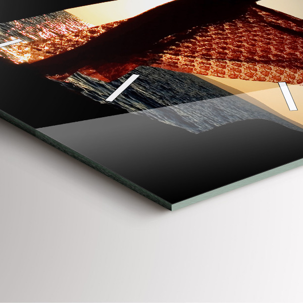 Horloge murale carrée Danse espagnole en mer