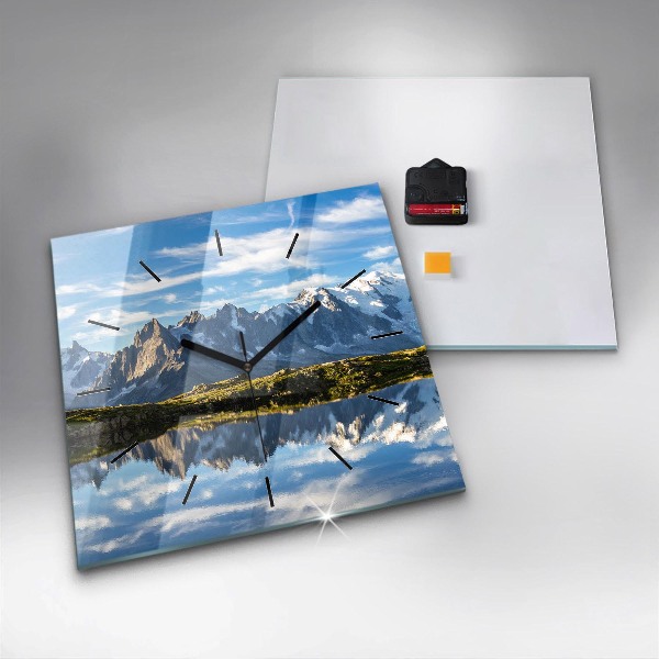 Pendule carrée en verre Vallée de Chamonix, Alpes françaises