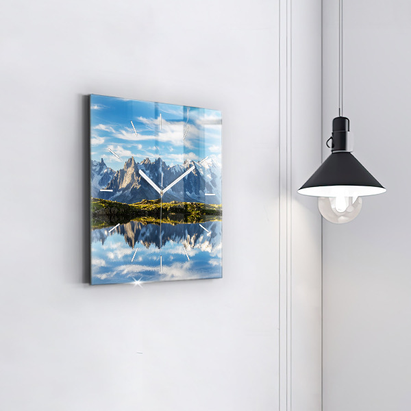 Pendule carrée en verre Vallée de Chamonix, Alpes françaises